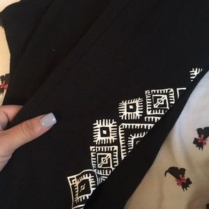Black leggings with design on the bottom